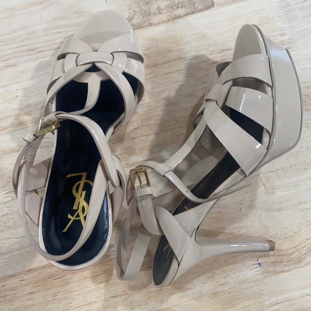 Saint Laurent Tribute T-Strap Platform Sandal